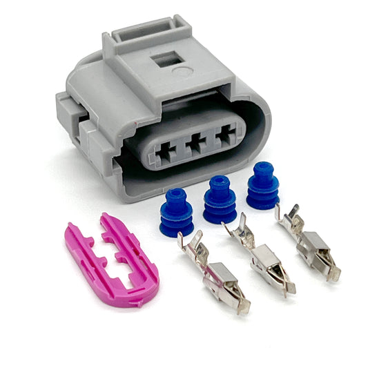 VW Audi 3-Pin Crank Sensor Plug (Gray) - Connecter & Terminal Kit