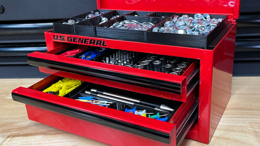 Mini Tool Box Organizer Trays (3D Printing .STL File)